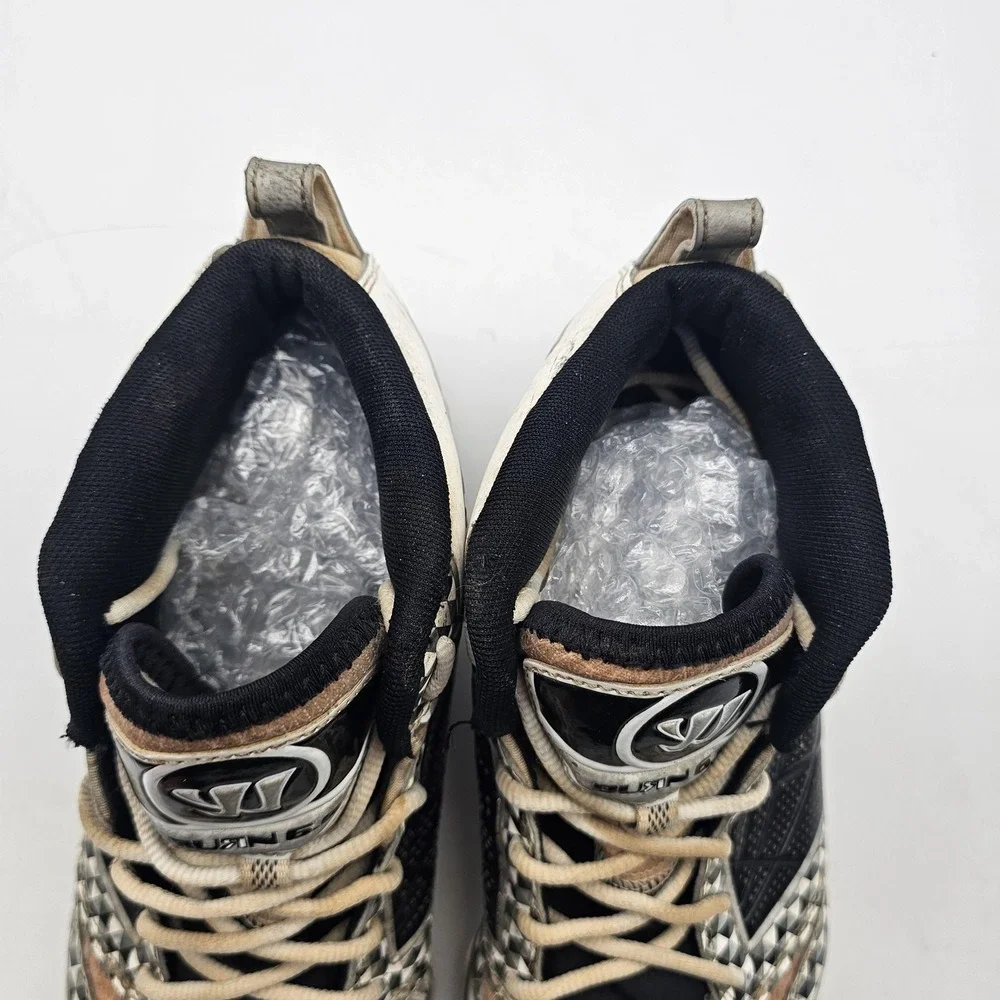 Warrior Burn 6.0 Shoes Mens‎ Size 11.5 White Black Lacrosse Cleats Spikes